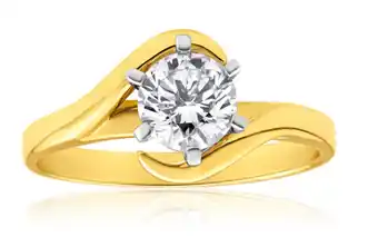Shiels 18ct yellow gold solitaire ring with 1 carat australian diamond offer