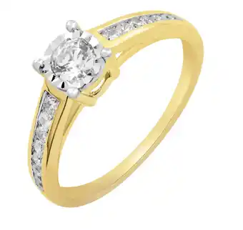 Shiels 9ct yellow gold 1/3 carat diamond solitaire ring offer