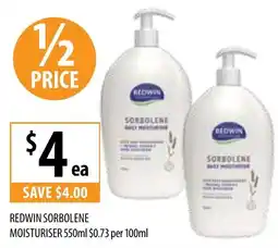 Supabarn Redwin sorbolene moisturiser offer