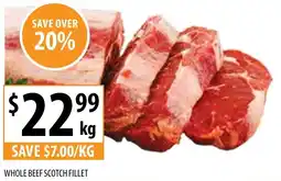 Supabarn Whole beef scotch fillet offer