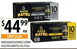 Supabarn Hard rated alcoholic lemon selected varieties offer