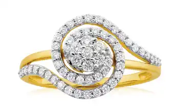 Shiels 9ct yellow gold diamond ring set with 59 stunning brilliant diamonds offer