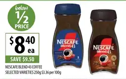 Supabarn Nescafe blend 43 coffee selected varieties offer
