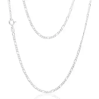 Shiels Sterling silver figaro 50cm chain offer