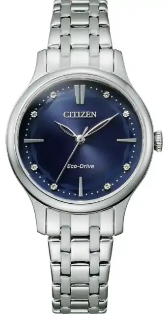 Shiels Citizen eco drive em0890-85l swarovski crystals stainless steel womens watch offer