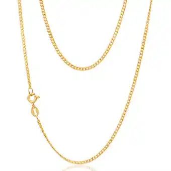 Shiels 9ct yellow gold curb dicut 50cm chain 50gauge offer
