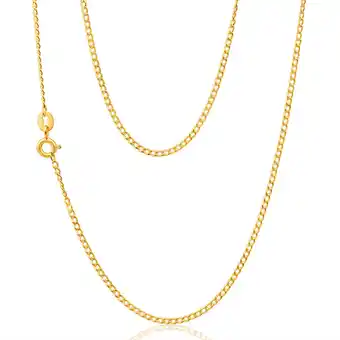 Shiels 9ct yellow gold 40 gauge curb 50cm chain offer