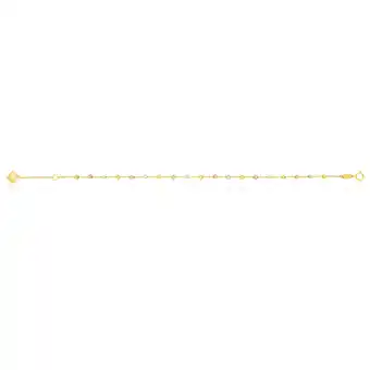 Shiels 9ct gold three tone beads 17cm bracelet with 2cm extension offer