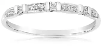Shiels 9ct white gold eternity ring with 18 diamonds offer