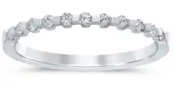 Shiels 18ct white gold 1/4 carat diamond eternity ring with 11 brilliant diamonds offer