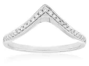 Shiels 9ct white gold diamond ring with 27 brilliant cut diamonds offer