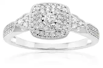 Shiels 9ct white gold ring with 0.35 carats of diamonds offer
