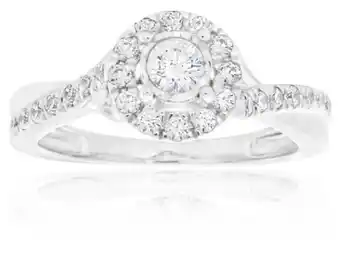 Shiels 9ct white gold ring with 0.5 carats of diamonds offer