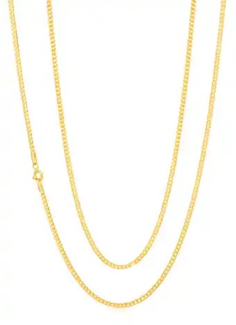 Shiels 9ct yellow gold filled 60 gauge curb chain 60cm offer