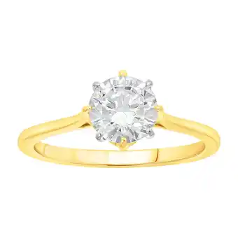 Shiels 9ct yellow gold 1 carat diamond solitaire ring offer