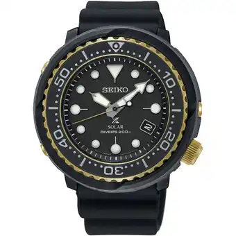 Shiels Seiko prospex sne498p-9 mens black solar tuna divers watch offer
