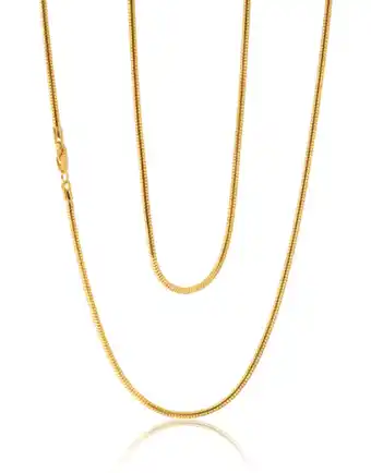 Shiels 9ct silverfilled snake 50cm 50gauge chain offer