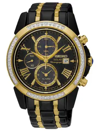Shiels Seiko ssc514p le grand sport diamond set solar mens watch offer