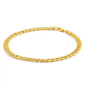 Shiels 9ct yellow gold copper filled curb bracelet 120gauge offer