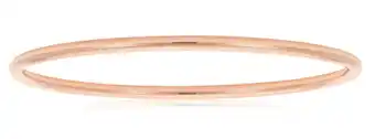 Shiels 9ct 4mm x 65mm rose gold silver filled plain golf bangle offer