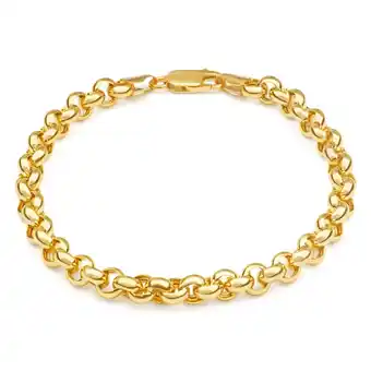 Shiels 9ct gorgeous yellow gold silver filled belcher bracelet offer