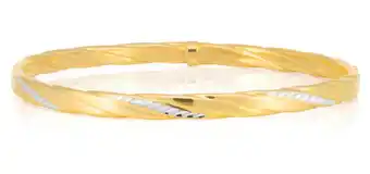 Shiels 9ct gold filled diamond cut bangle offer