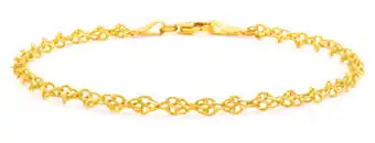 Shiels 9ct yellow gold silver filled singapore link 19cm bracelet offer
