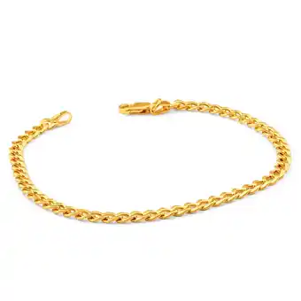 Shiels 9ct yellow gold copper filled curb bracelet 100gauge offer