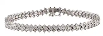 Shiels Silver 1 carat diamond 18cm bracelet offer