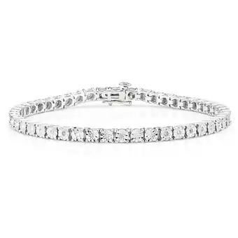 Shiels 9ct white gold diamond 18cm bracelet set with 48 brilliant diamonds offer