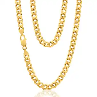 Shiels 9ct yellow gold "theo" curb chain offer