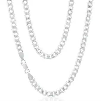 Shiels Sterling silver curb heavy 150 gauge 50cm chain offer