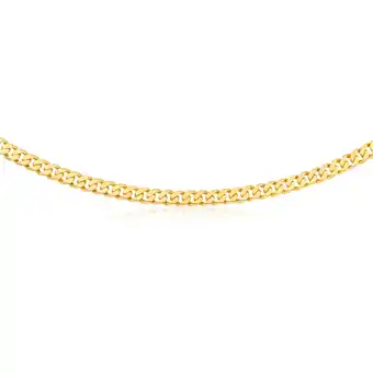 Shiels 9ct yellow heavy gold curb flat bevelled 55cm chain 250 gauge offer