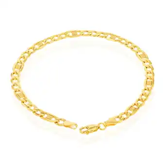 Shiels 9 carat silver filled figaro 120gauge 21cm bracelet offer