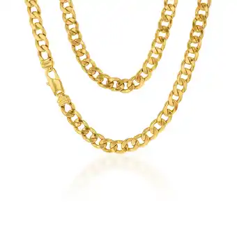 Shiels 9ct yellow gold copper filled flat curb 55cm chain 250 gauge offer