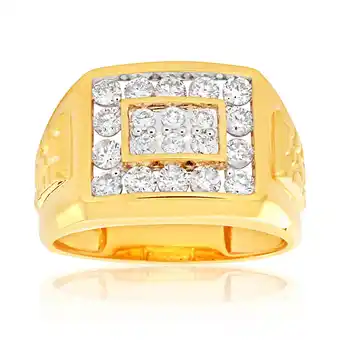 Shiels 9ct yellow gold 1 carat diamond ring set with 20 brilliant cut diamonds offer