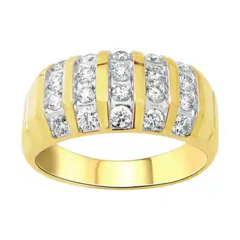 Shiels 9ct yellow gold diamond ring set with 20 stunning brilliant diamonds offer