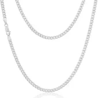 Sterling silver 100 gauge diamond cut 55cm curb chain