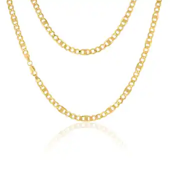 Shiels 9 carat silverfilled figaro 120 gauge 50cm chain offer
