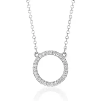 Shiels Sterling silver zirconia circle of life pendant offer