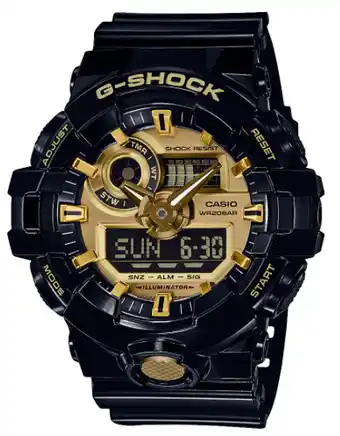Shiels Casio g-shock ga-710gb-1adr black resin mens watch offer
