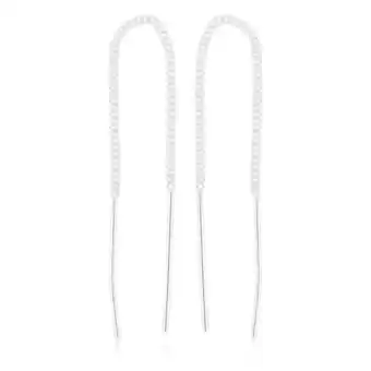 Shiels Sterling silver bar drop threader earrings offer