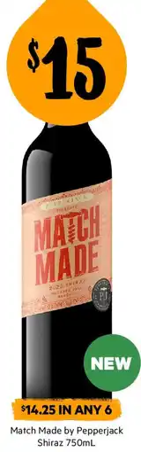 First Choice Liquor Match Made by Pepperjack Shiraz offer
