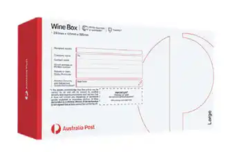 Australia Post Wine box twin 240 x 105 x 395mm offer