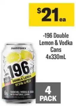 Liquorland 196 Double Lemon & Vodka Cans offer
