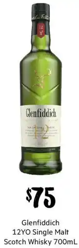 First Choice Liquor Glenfiddich 12YO Single Malt Scotch Whisky offer