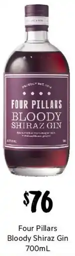 First Choice Liquor Four Pillars Bloody Shiraz Gin offer