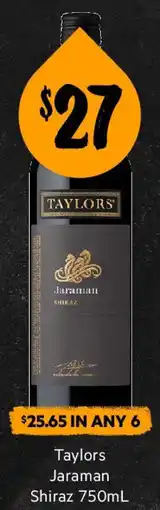 First Choice Liquor Taylors Jaraman Shiraz offer