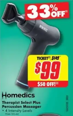 The Good Guys Homedics Therapist Select Plus Percussion Massager offer