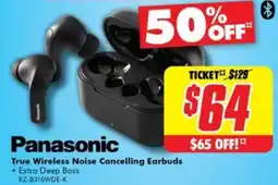 The Good Guys Panasonic True Wireless Noise Cancelling Earbuds offer